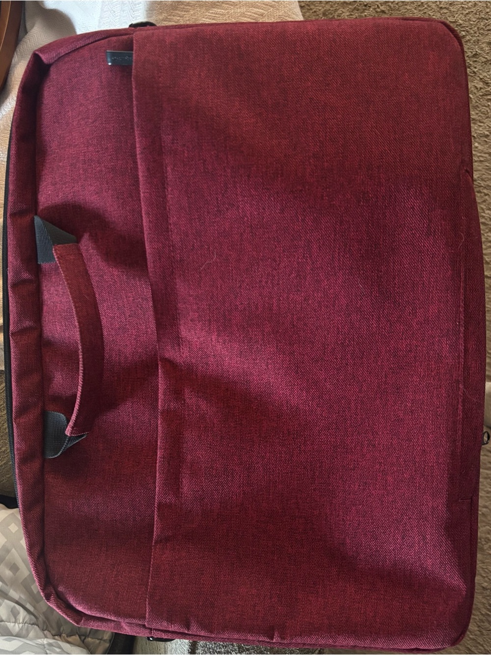 Red Laptop Briefcase Bag - Slim Professional Carry Case